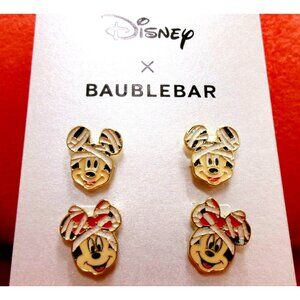Disney X Baublebar Mickey & Minnie Halloween Mummy Stud Earrings